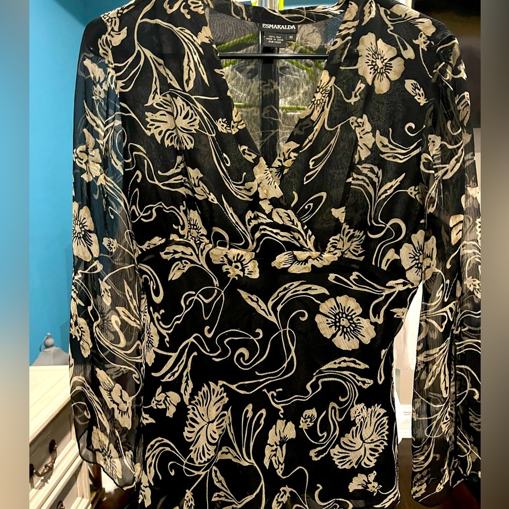 Silk Floral Top